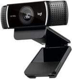 Logitech C922 Pro Stream Webcam, HD 1080p/30fps or HD 720p/60fps Hyperfast Streaming, Stereo Audio, HD light correction, Autofocus, For YouTube, Twitch, XSplit, PC/Mac/Laptop/Macbook/Tablet - Black