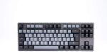 DURGOD Taurus K320 TKL Mechanical Gaming Keyboard - 88 Keys - Double Shot PBT - USB Type C - ISO UK (Space Grey, Cherry Mx Red)
