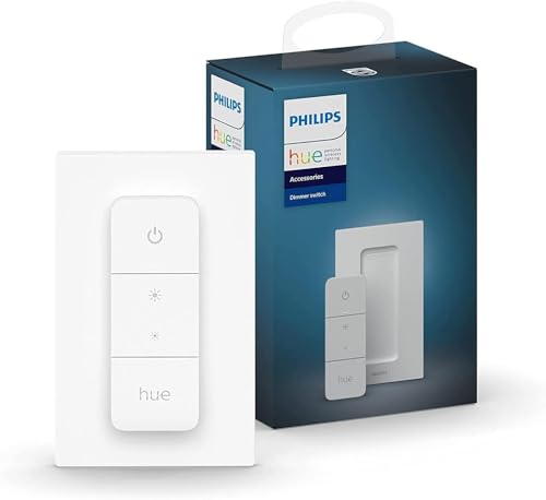 31ezfF7CfEL.jpg Philips Hue Smart Wireless Dimmer Switch V2 (Installation-Free, Exclusive Philips Hue Lights) for Indoor Home Lighting, Livingroom, Bedroom