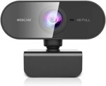 Webcam for PC with Microphone, HD 1080P Streaming Web Cam for PC,MAC, Laptop,Plug and Play USB Camera for Youtube,Skype Video Calling,Face Cam for Studying,Conference,Gaming with Rotatable Clip