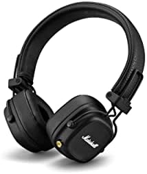 Marshall Major IV On Ear Bluetooth Headphones, Wireless Earphones, Foldable, 80+ Hours Wireless playtime- Black