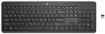 HP 230 Wireless Keyboard, quiet and comfortable keystrokes, Number Pad, QWERTY UK Layout, compatible with Windows PC, Chromebook, Laptop, Mac, Up to 16 Months Battery, USB dongle included