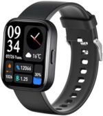 GTS6 Men’s Smartwatch for Android & IOS, 2" HD Touch Screen, Built-in Bluetooth, GPS & Alexa Technology, IP67 Waterproof, Health & Fitness Tracker - 100 Sport Modes & 5 Color Smartwatch Straps BLACK.