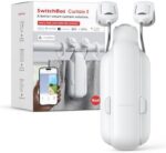 SwitchBot Smart Automatic Curtain Opener - Bluetooth Remote Control with App/Timer, Upgraded High-Performance Motor, Add SwitchBot Hub to Make it Work with Alexa, Google Home, HomeKit(Curtain 3,Rod)