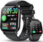 Smart Watch for Men Women Answer/Make Calls - 1.85" HD Full Touch Fitness Watch with Heart Rate Sleep Monitor - Step Counter - 112+ Sports Activity Trackers- IP68 Waterproof Smartwatch for Android iOS