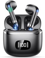 Wireless Earbuds - Bluetooth 5.3 Headphones with 4 ENC Noise Cancelling Mics - HiFi Stereo Deep Bass - 40 Hour Playtime In Ear Earphones - USB C Charging - Perfect for Sports, Work, and Leisure