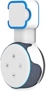 Aokicase Compatible with Alexa Echo Dot 3rd Holder Wall Mount Stand Mount Accessories with Integrated Cable Management, No Screws Required, Speaker Accessories Rack (Alexa Echo Dot 3rd, White) A332