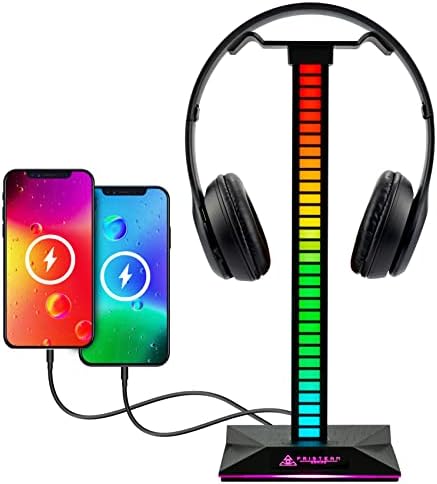 41KTbd7X0KL._AC_.jpg PrisTeam Gaming Gaming Headset Stand - Gaming Headphones Holder RGB PC Desk Gaming Accessories With USB-C, USB-A, 3.5mm AUX Input - Compatible With Xbox, Playstation, Nintendo, Mac And Windows