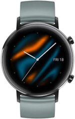 HUAWEI Watch GT 2 (42 mm) Smart Watch, 1.2 Inch AMOLED Display with 3D Glass Screen, 1-Week Battery Life, GPS, 15 Sport Modes, 3D Glass Screen, Lake Cyan (Renewed)
