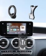 MaserWeller Car Phone Holder for Mercedes Benz C Class 2016-2021 GLC Class 2016-2022 Accessories, 360° Rotation Phone Mount Compatible with MagSafe, Cell Phone Holder Does Not Affect Air Vent