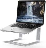 Tonmom Laptop Stand for Desk, Metal Laptop Riser Holder, Removable Notebook Stand Ventilated Cooling Computer Riser Compatible with 10-15.6” Laptops