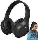 Pzuryhg Over Ear Wireless Headphones, Noise Cancelling, Foldable, Comfortable, Wireless, Black