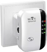 WiFi Extender Signal Booster Up to 5000sq.ft and 50+ Devices, WiFi Range Extender, Wireless Internet Repeater, Long Range Amplifier with Ethernet Port, 1-Key Setup, Access Point, Alexa Compatible