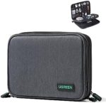 UGREEN Travel Accessories, Portable Bag Electronics Organiser Large Capacity Tech Pouch for Small Gadget USB Charging Cable Charger Adapter Power Bank Hard Drive SD Card(M)