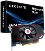 GPVHOSO GTX 750Ti Graphics Card, 2GB GDDR5 128bit Direct X12 640SP Gaming Video Card, PCI Express 3.0x16 Interface, HDMI, DVI-D, VGA, Single Fan, Low Power GPU for Working Gaming