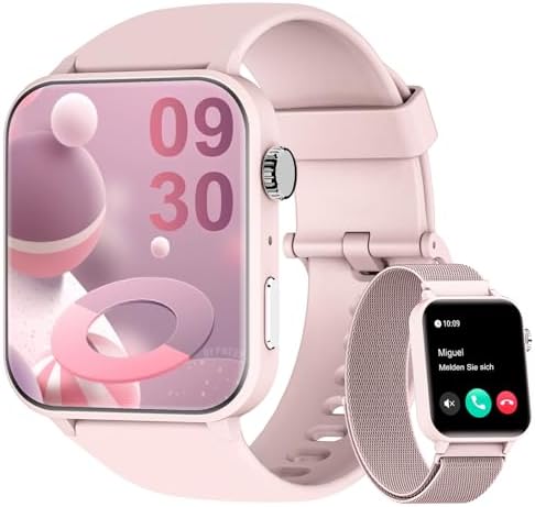 Blackview Smart Watch for Women - Answer/Make Calls & AI Voice, 1.85" Fitness Watch with Heart Rate SpO2 Sleep Monitor, 100+ Sports Modes Activity Tracker, Step Counter Smartwatch for iOS Android