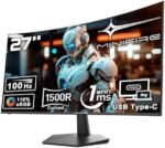Minifire 27 Inch Curved Monitor, USB-C 100Hz Computer Monitor, FHD 1080P, Eye-Care for Business and Office, HDMI＆USB-C Ports (MF27C1)