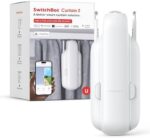 SwitchBot Smart Automatic Curtain Opener - Bluetooth Remote Control with App/Timer, Upgraded Performance Motor, Add SwitchBot Hub to Make it Work with Alexa, Google Home, HomeKit(Curtain 3, U Rail)