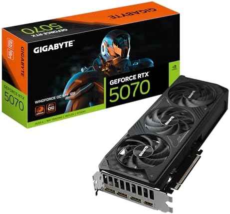 Gigabyte GeForce RTX 5070 WINDFORCE OC SFF 12G Graphics Card - 12GB GDDR7, 192bit, PCI-E 5.0, 2542 MHz Core Clock, 3 x DP 2.1a, 1 x HDMI 2.1b, NVIDIA DLSS 4, GV-N5070WF3OC-12GD