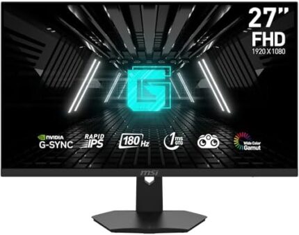 MSI G274F 27 Inch FHD Gaming Monitor - 1920 x 1080 Rapid IPS Panel, 180 Hz / 1ms, 134% sRGB Colour Gamut / G-SYNC Compatible- DP 1.2a, HDMI2.0 CEC
