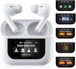 Wireless Earbuds, Bluetooth 5.4, Earphones with Touch Screen Display, Wireless Headphones with 4 ENC Mic, 56H Noise Bluetooth Earphones in Ear Noise Cancelling Deep Bass, Mini Ear Buds Bluetooth