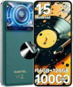 OUKITEL C60 10000mAh Large Battery Mobile Phones(307g) - Newest Android 15 Phone, 110LM Flashlight,16GB RAM+128GB ROM+1TB,6.88" HD+ Large Screen,4G Dual,5G Wifi/Fingerprint/Face ID/GPS(Green)
