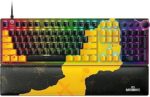 Razer Huntsman V2 (Red Switch) - Optical Gaming Keyboard with Near-Zero Input Latency (Linear Optical Switches Gen-2, Doubleshot PBT Keycaps, Ergonomic Wrist Rest) US-Layout | PUBG Ed.
