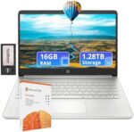HP Flagship 14" Laptop with 1 Year Office 365 | 16GB RAM | 1.28TB Storage(128GB EMMC & 160GB Docking Station & 1TB Cloud Storage) | Intel 4-Core Processor | Webcam| Silver | Windows 11