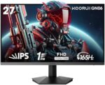 KOORUI 27 Inch Gaming Monitor, 165Hz, FHD, IPS, 1ms, DCI-P3 90%, Adaptive Sync, HDMI/DisplayPort, Black