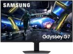 Samsung Odyssey G7 LS27DG702EUXXU 27" 4K UHD IPS Gaming Monitor with Speakers - 3840x2160, HDMI 2.1, 144Hz, 1ms, Full Smart Platform, USB Hub, Displayport, Freesync Premium Pro, Height Adjust