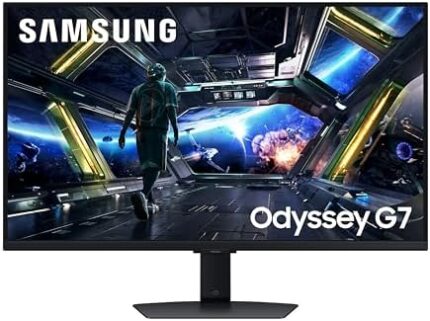 Samsung Odyssey G7 LS27DG702EUXXU 27" 4K UHD IPS Gaming Monitor with Speakers - 3840x2160, HDMI 2.1, 144Hz, 1ms, Full Smart Platform, USB Hub, Displayport, Freesync Premium Pro, Height Adjust