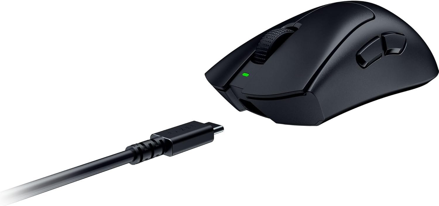 Razer DeathAdder V3 HyperSpeed - Ultra lightweight wireless ergonomic e-sports gaming mouse with 26K DPI (55g light, soft-touch coating, 100 hours battery life, HyperSpeed with 8K Hz) Black - Image 8