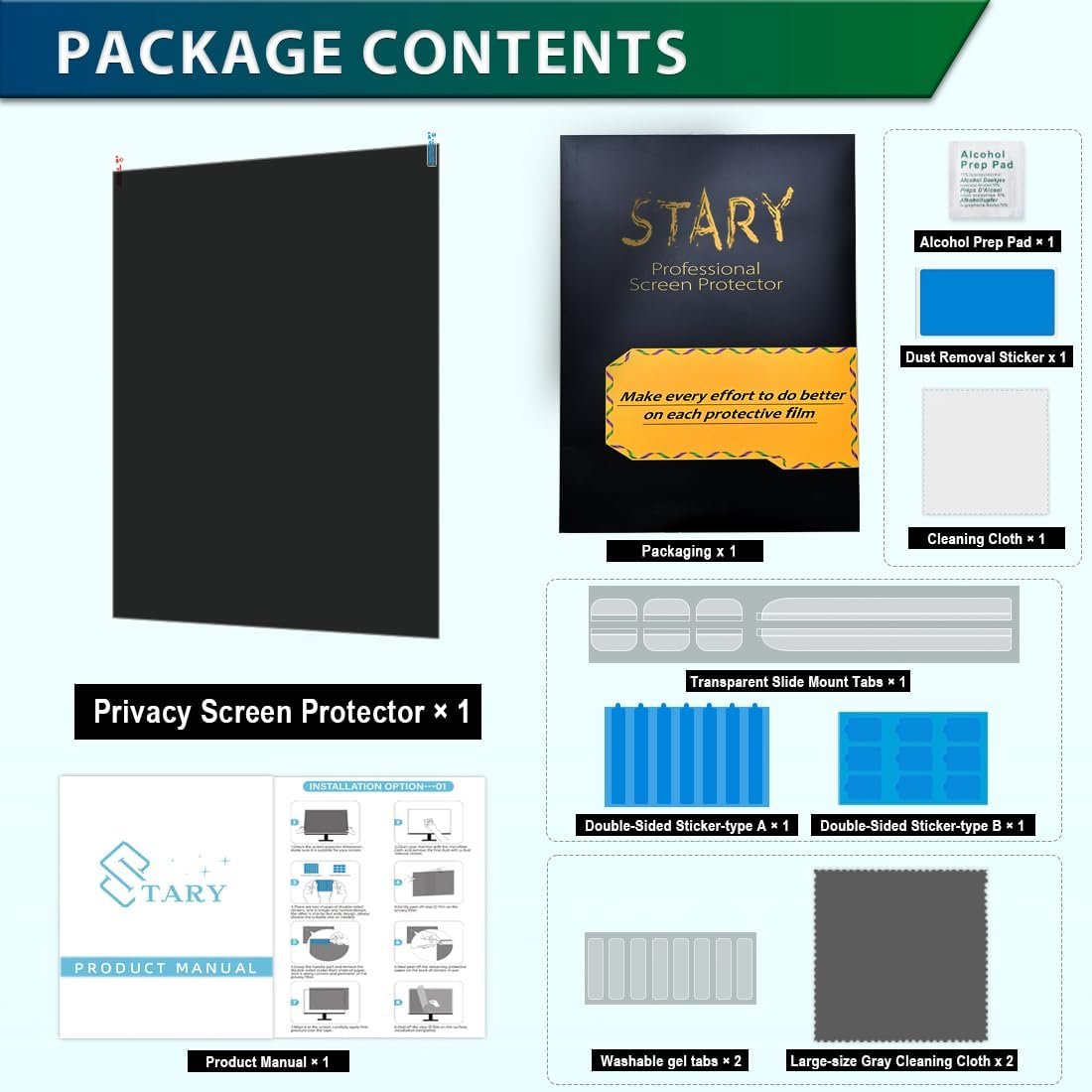 STARY Computer Privacy Screen 21.5 Inch for Widescreen 16:9 Monitor - Image 9
