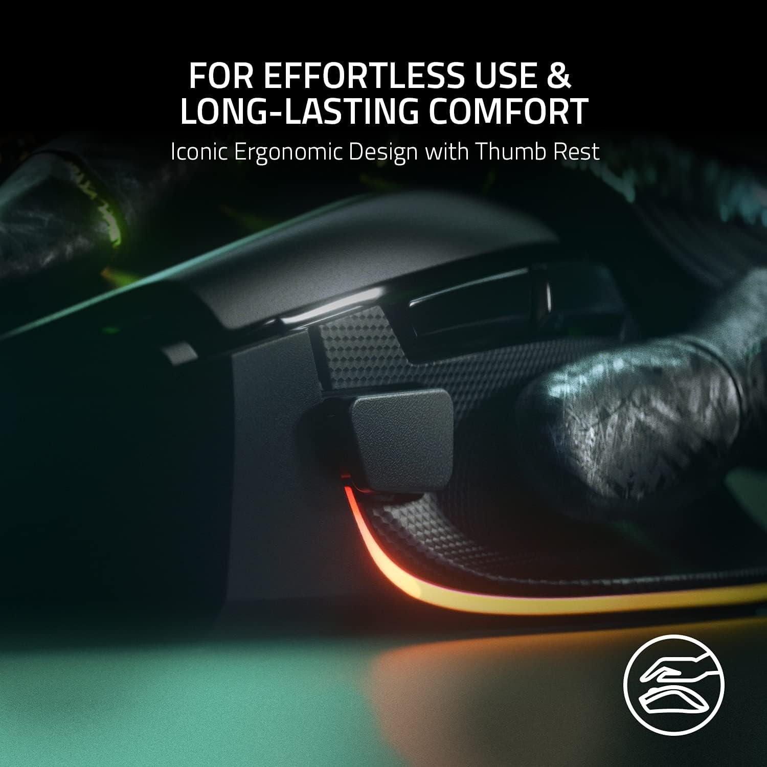 Razer Basilisk V3 - Wired Customisable Gaming Mouse (10+1 Programmable Buttons, HyperScroll Tilt Wheel, 11 Chroma RGB Lighting Zones, Optical Mouse Switches, Focus+ 26K DPI Optical Sensor) Black - Image 5