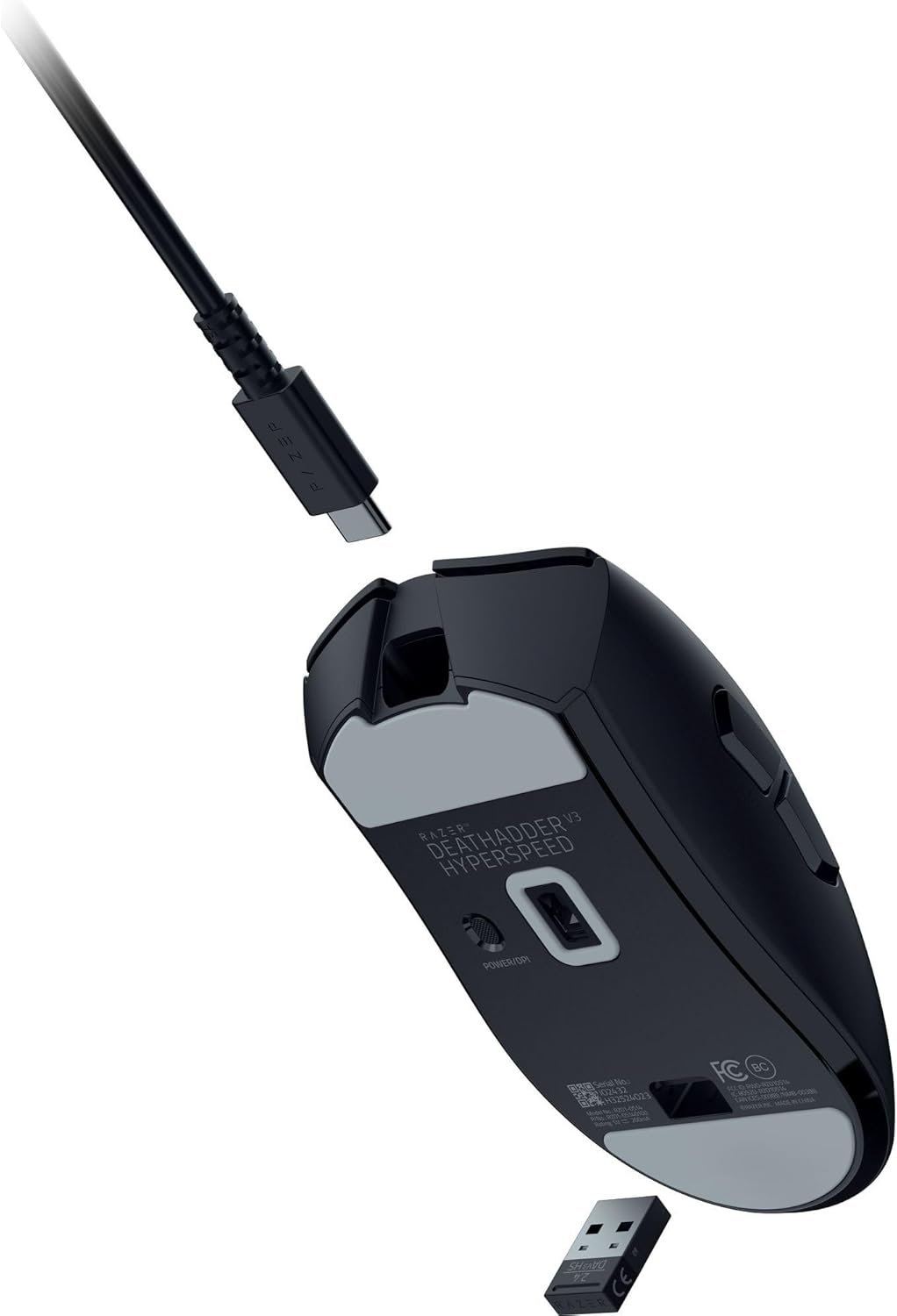 Razer DeathAdder V3 HyperSpeed - Ultra lightweight wireless ergonomic e-sports gaming mouse with 26K DPI (55g light, soft-touch coating, 100 hours battery life, HyperSpeed with 8K Hz) Black - Image 10