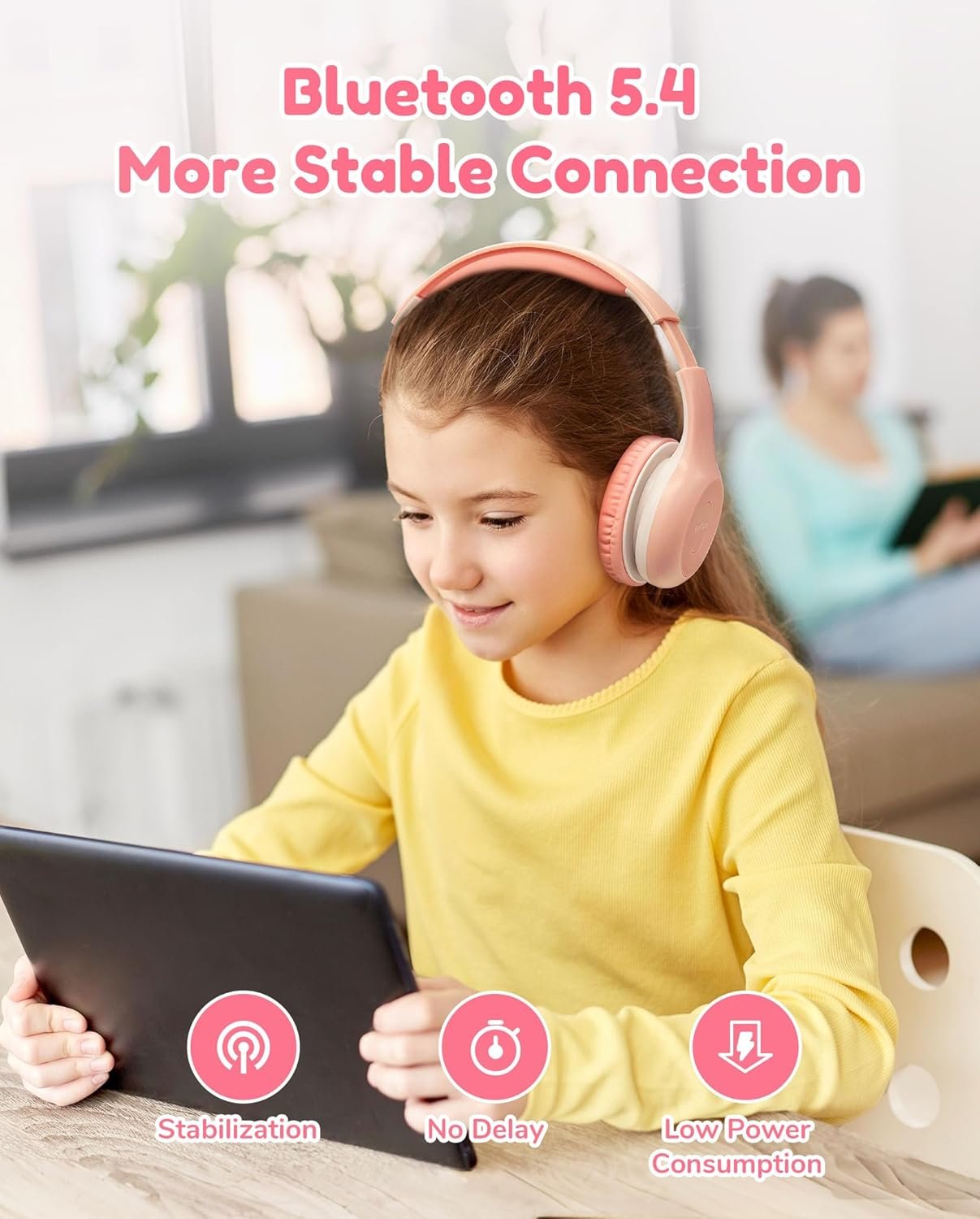EarFun K2 Kids Headphones Wireless with Mic 45H Playtime, Volume Limit - Image 5