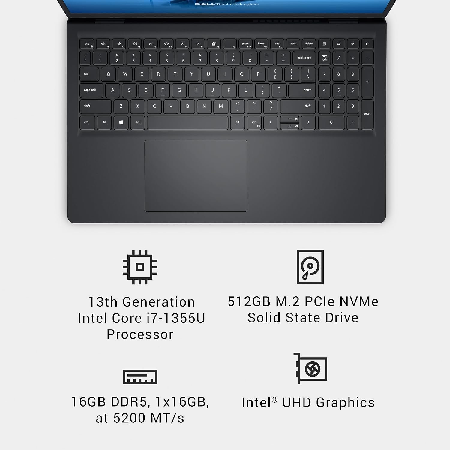 Dell 15 Laptop - Intel Core i7-1355U, 16GB RAM, 512GB SSD - Image 10