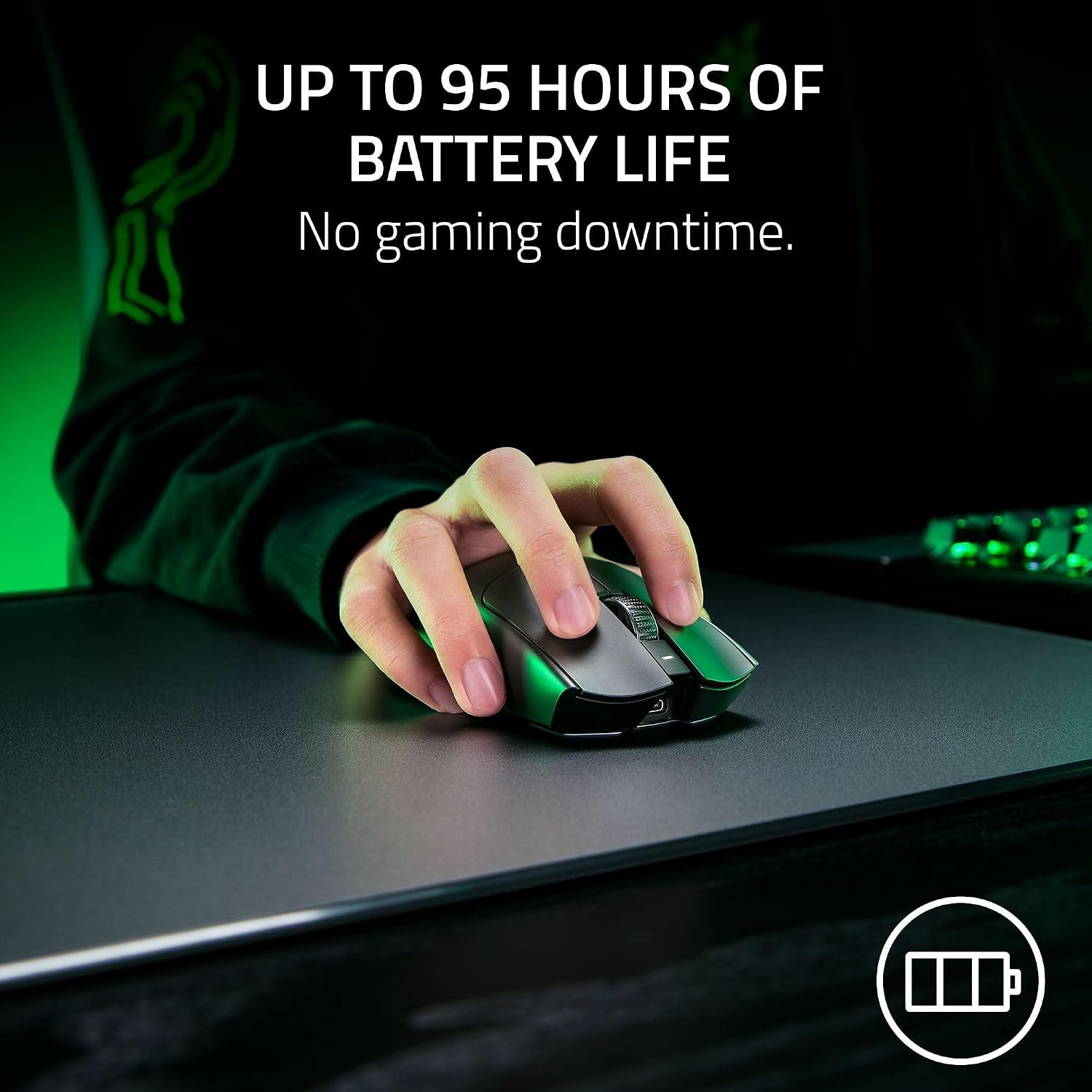 Razer Viper V3 Pro - Ultra-lightweight Wireless Esports Gaming Mouse (8K Hz HyperPolling, 54g Lightweight Design, Focus Pro Sensor 35K DPI, HyperSpeed Wireless, 95 hours Battery Life) Black - Image 9