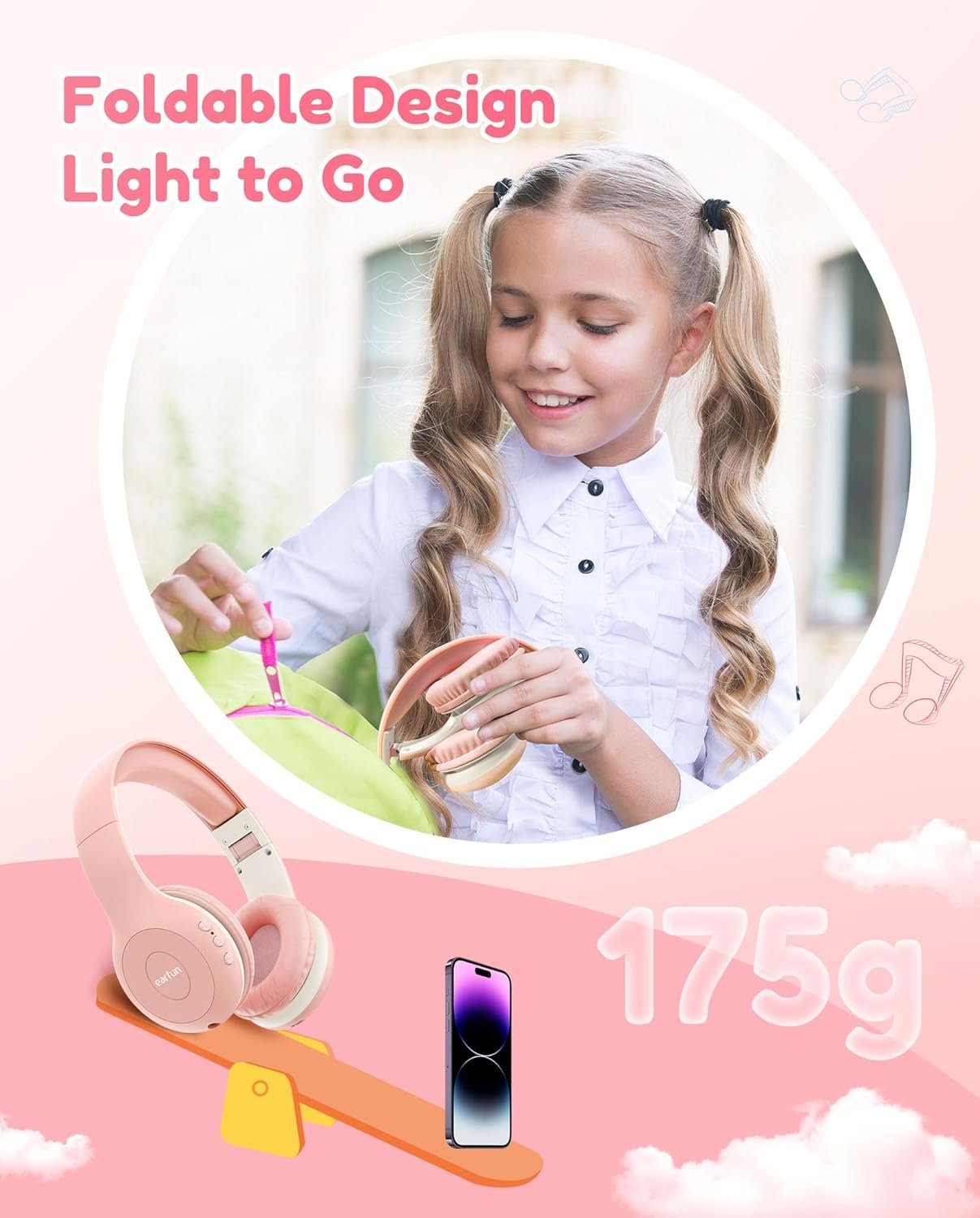 EarFun K2 Kids Headphones Wireless with Mic 45H Playtime, Volume Limit - Image 7