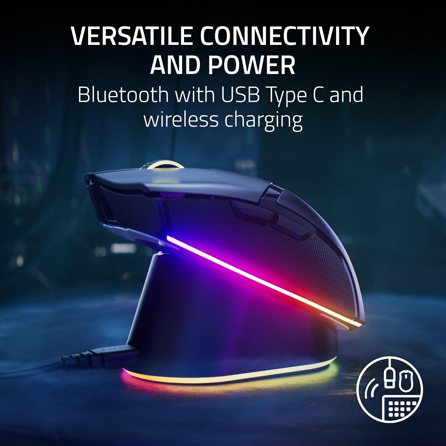 Razer Cobra Pro - Customizable Wireless Gaming Mouse Chroma RGB (10 Customizable Controls, 11-Zone Chroma Lighting, Focus Pro 30K Optical Sensor, HyperSpeed Wireless) Black - Image 10