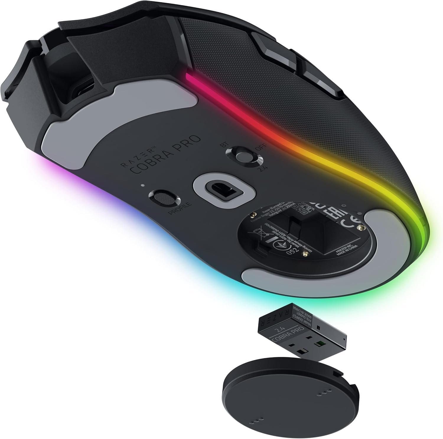 Razer Cobra Pro - Customizable Wireless Gaming Mouse Chroma RGB (10 Customizable Controls, 11-Zone Chroma Lighting, Focus Pro 30K Optical Sensor, HyperSpeed Wireless) Black - Image 2
