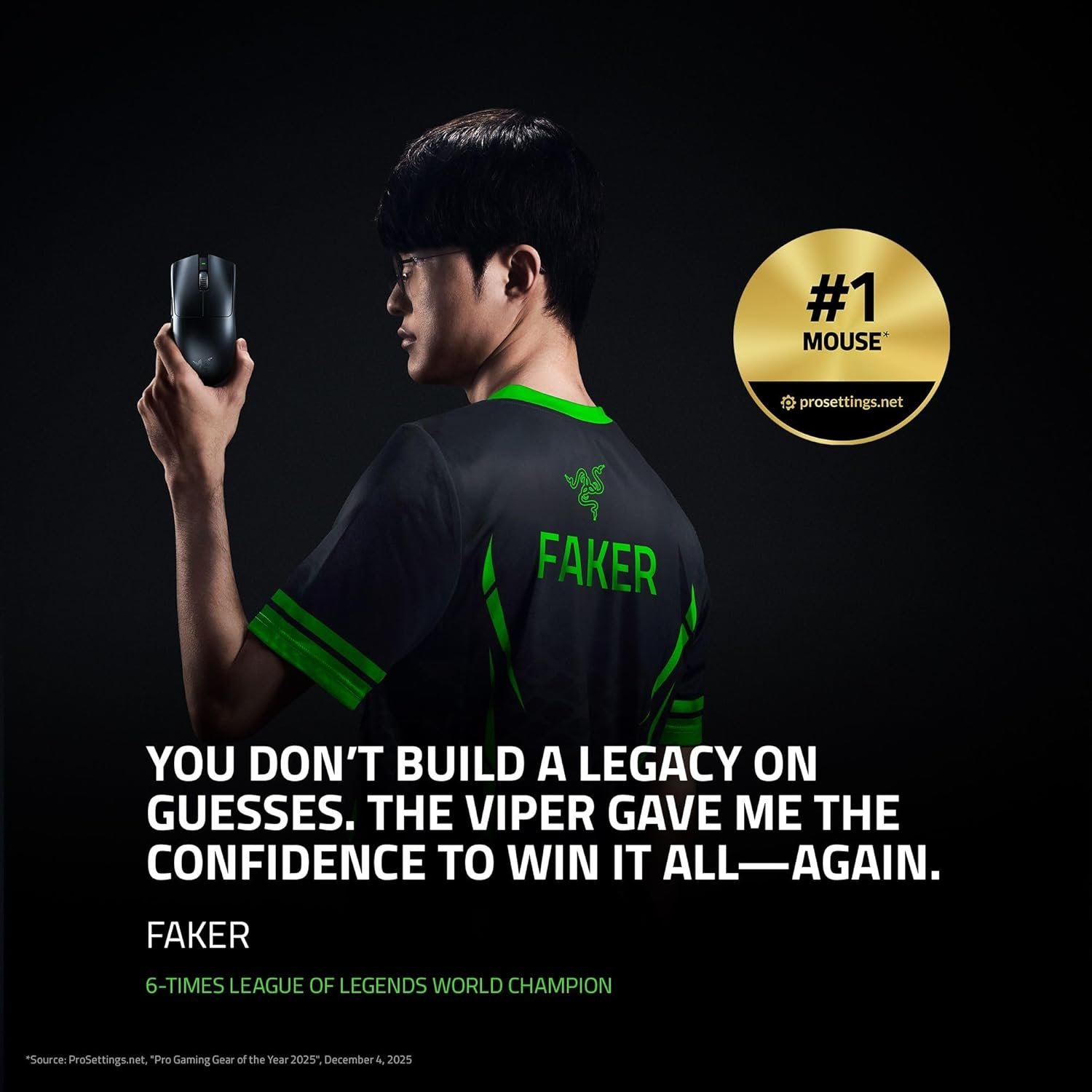 Razer Viper V3 Pro - Ultra-lightweight Wireless Esports Gaming Mouse (8K Hz HyperPolling, 54g Lightweight Design, Focus Pro Sensor 35K DPI, HyperSpeed Wireless, 95 hours Battery Life) Black - Image 3