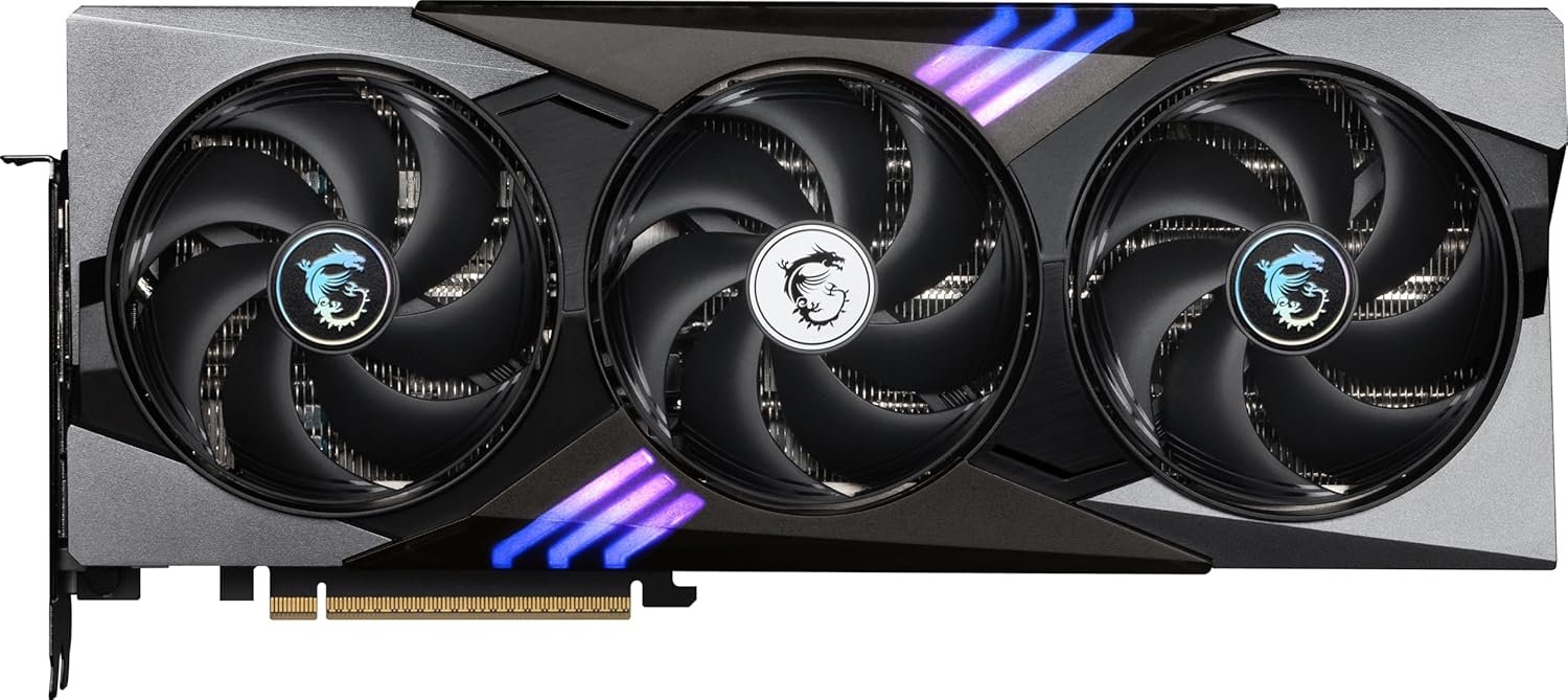 MSI GeForce RTX 5080 16G GAMING TRIO OC Graphics Card - RTX 5080 GPU, 16GB GDDR7 (30Gbps/256-bit), PCIe 5.0 - TRI FROZR 4 (3 x STORMFORCE Fan), Gaming & Silent mode, RGB - HDMI 2.1b, DisplayPort 2.1b - Image 2