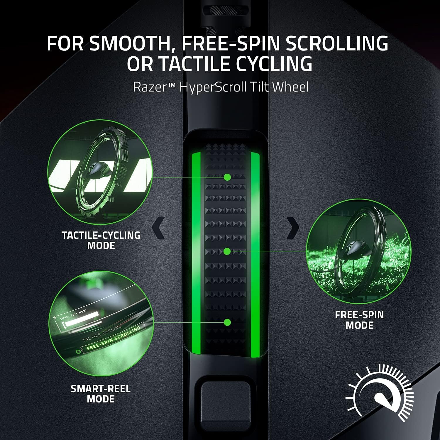 Razer Basilisk V3 - Wired Customisable Gaming Mouse (10+1 Programmable Buttons, HyperScroll Tilt Wheel, 11 Chroma RGB Lighting Zones, Optical Mouse Switches, Focus+ 26K DPI Optical Sensor) Black - Image 3