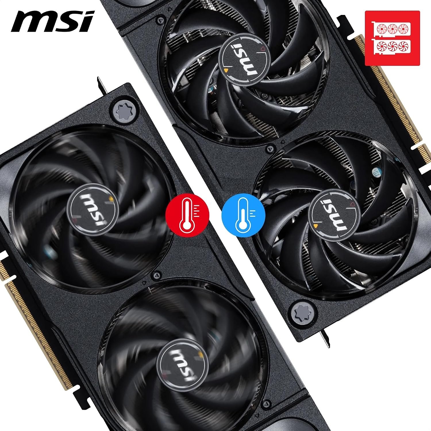 MSI GeForce RTX 5070 Ti 16G Shadow 3X OC Graphics Card, 16GB GDDR7 (28Gbps/256-bit), PCIe 5.0 - Triple Fan Thermal Design (3x Torx Fan 5.0) - HDMI 2.1b, DP 2.1b, 16384 MB - Image 3