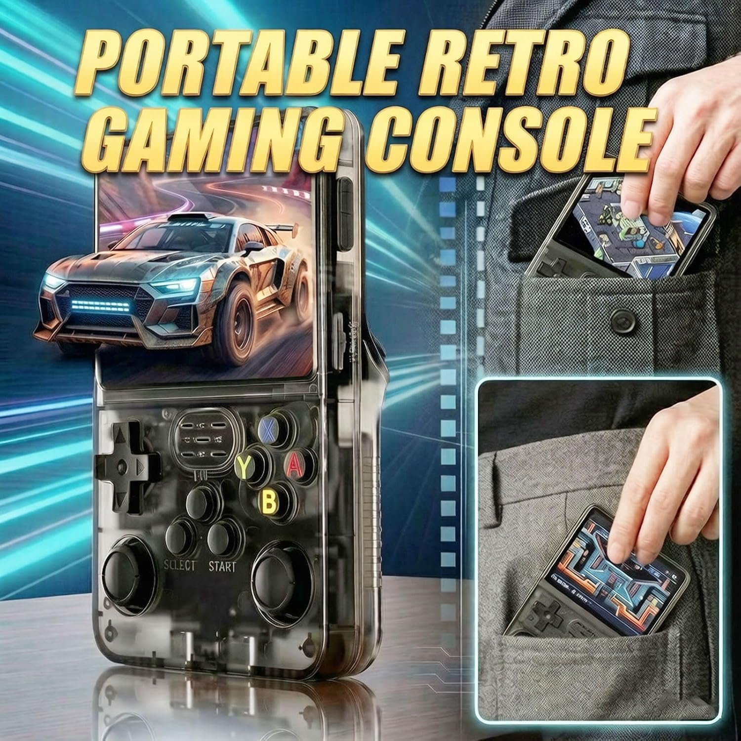 Handheld Retro Game Console, Support Massive Classic Video Games, Reliving the days of childhood, Portable Mini Gaming Console (Darkgray) - Image 2