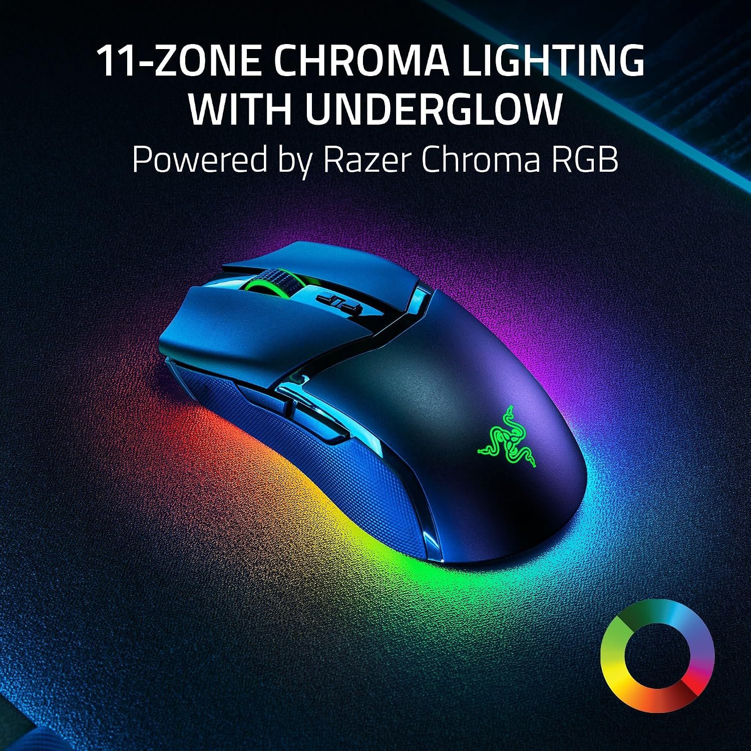 Razer Cobra Pro - Customizable Wireless Gaming Mouse Chroma RGB (10 Customizable Controls, 11-Zone Chroma Lighting, Focus Pro 30K Optical Sensor, HyperSpeed Wireless) Black - Image 6