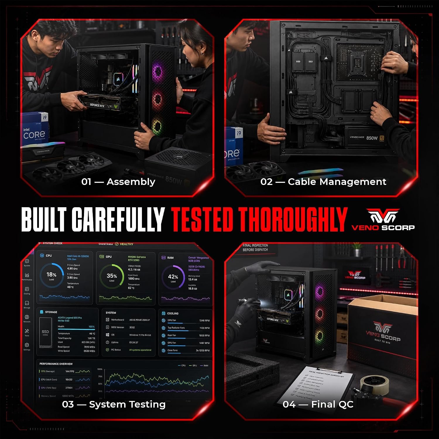Veno Scorp Gaming PC Intel i7 10700F RTX 5050 8GB 16GB RAM 1TB SSD Spectra - Image 7