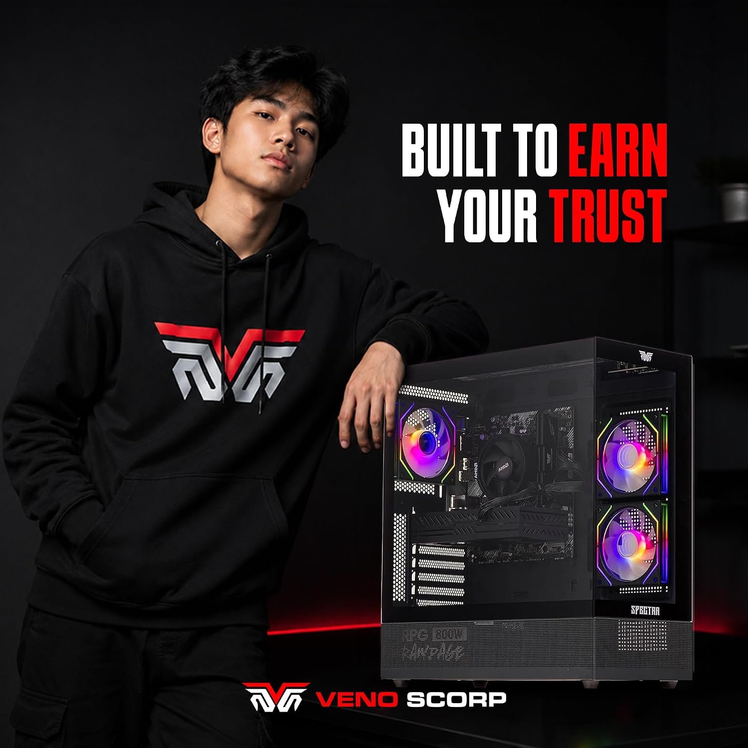 Veno Scorp Gaming PC Intel i7 10700F RTX 5050 8GB 16GB RAM 1TB SSD Spectra - Image 9