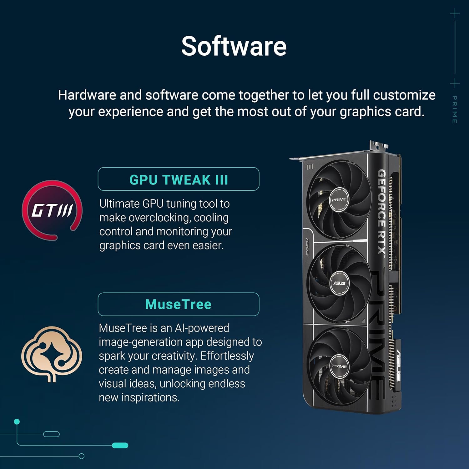 ASUS Prime GeForce RTX™ 5070 GDDR7 12GB OC Edition – Graphics Card (PCIe 5.0, HDMI, Display 2.1, 2.5 Slot, Axial Fans, SFF-Ready) - Image 7
